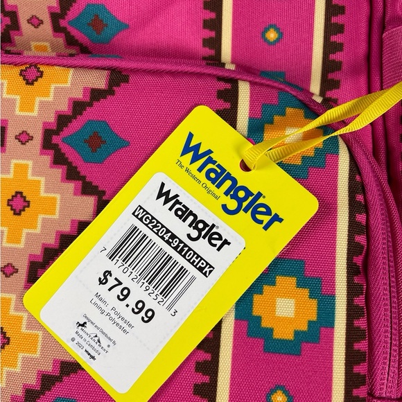 Wrangler Pink Aztec Backpack - Brand New with Tags - Picture 13 of 13